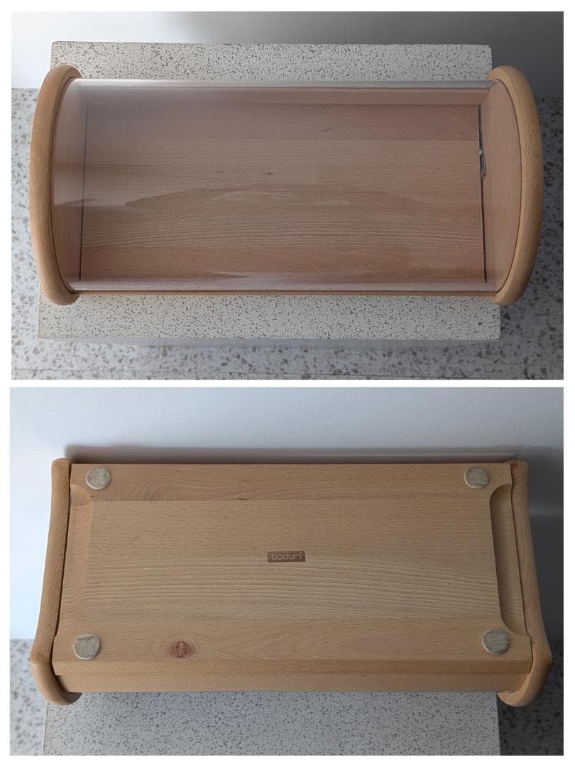 80s ビンテージ Bodum ブナ材 ブレッド ディスプレイ ケース 大きめ