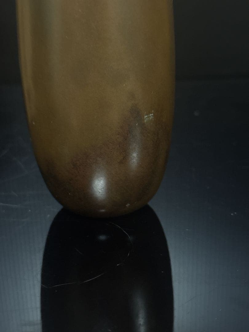 秦 蔵六 造 青銅製 一輪生 花瓶 共桐箱付 茶道具