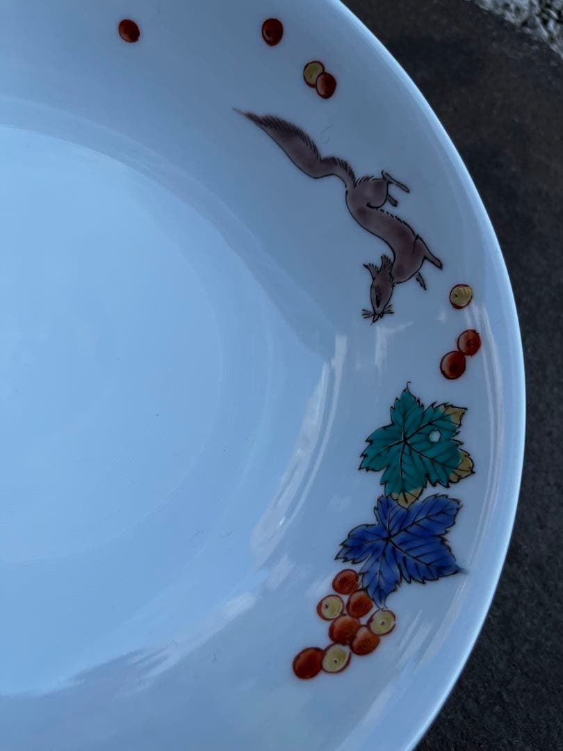 超希少　珍しい絵柄　有田焼　鷹峯作　深鉢　蓋付き　アンティーク