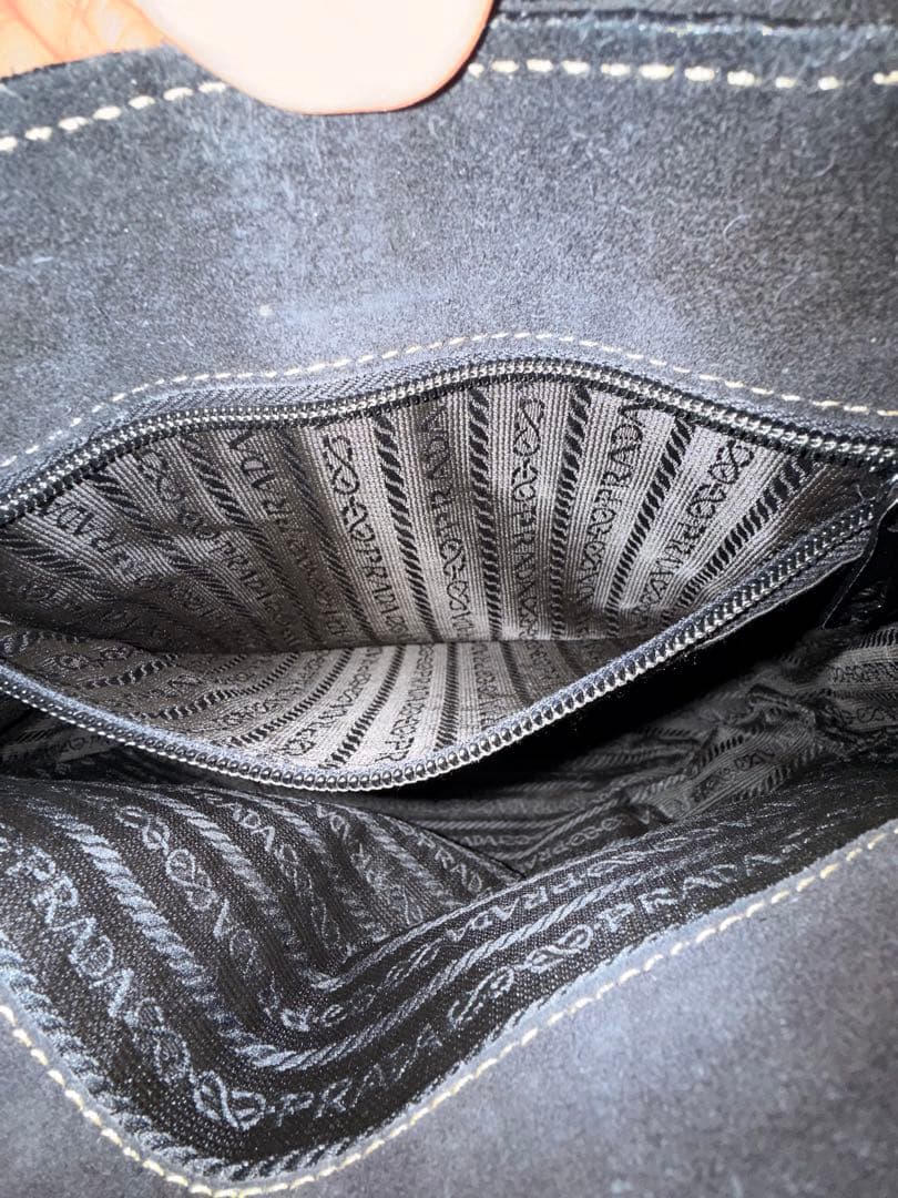 PRADA 90s ヴィンテージ レザー×パイソン フリンジ ショルダーバッグ