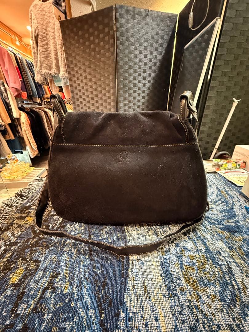 PRADA 90s ヴィンテージ レザー×パイソン フリンジ ショルダーバッグ