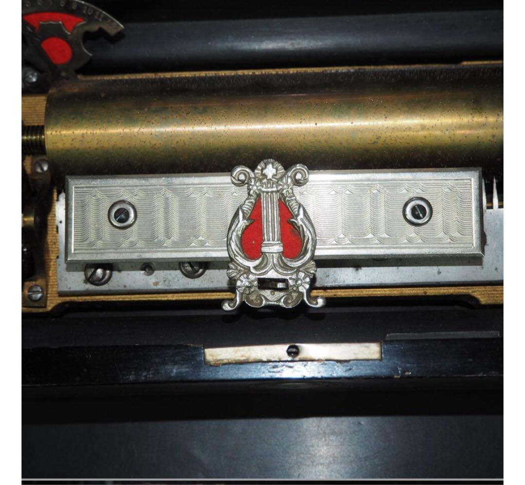 送料無料博物館級19世紀半ば頃スイス製オルゴール　稼働品幅48ｃｍ重8.3ｋｇ★