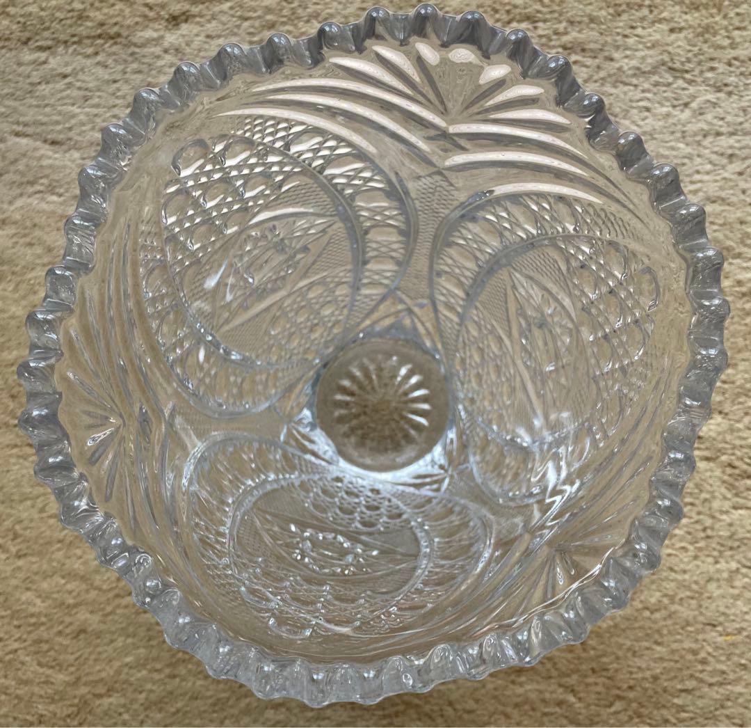 ボヘミアングラス　クリスタルグラス　花瓶　ボヘミア