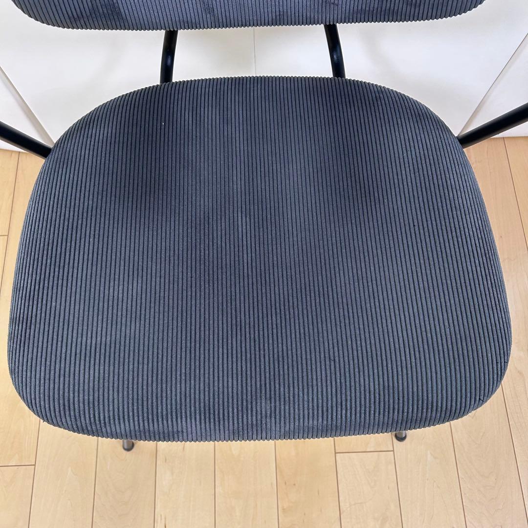 アンティーク アーム付　コーデュロイ ブラックアイアン　モダン Menoa天然木