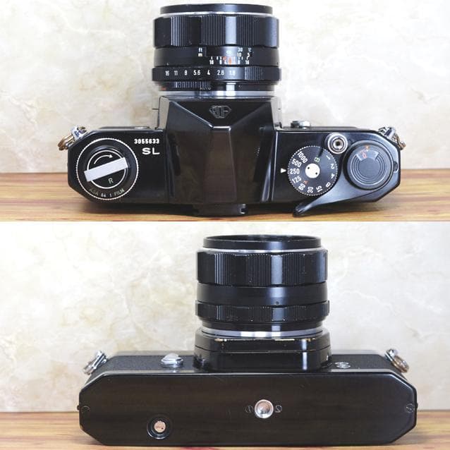 完動品 PENTAX SL 黒/Super Takumar 55mm f1.8