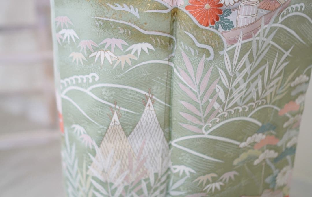 訪問着 4点フルセット 715D 正絹　入学式　結婚式　七五三　お宮参り