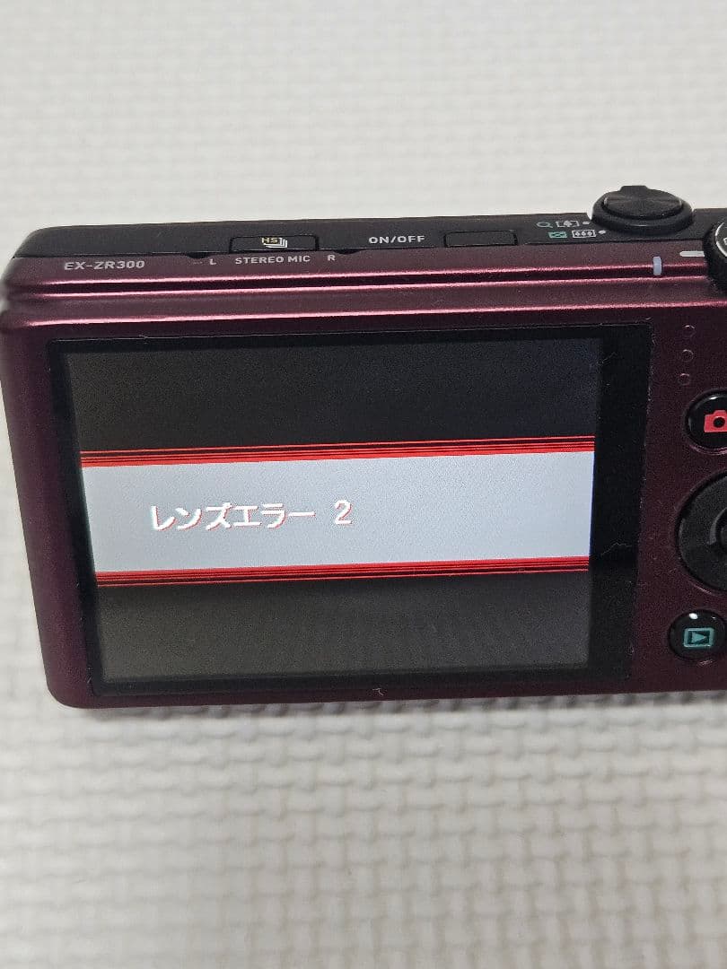 【美品】CASIO EXILIM ZR300 レッド レンズエラー有