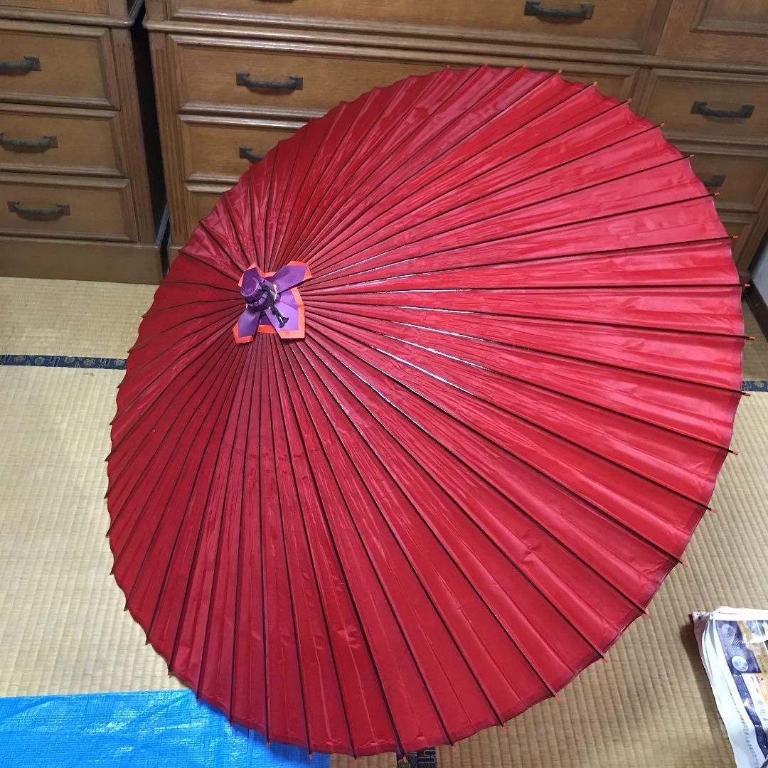 本物　貴重　蛇の目傘（羽二重）ケース付