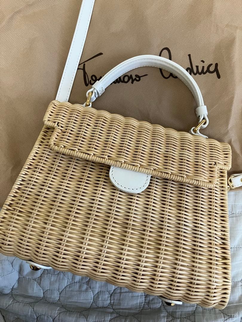 美品　TOMMASO CANDRIA トマソカンドリア カゴバッグ