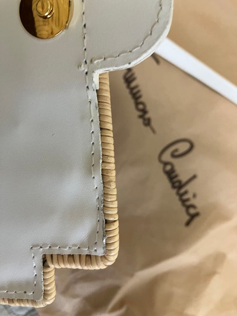 美品　TOMMASO CANDRIA トマソカンドリア カゴバッグ