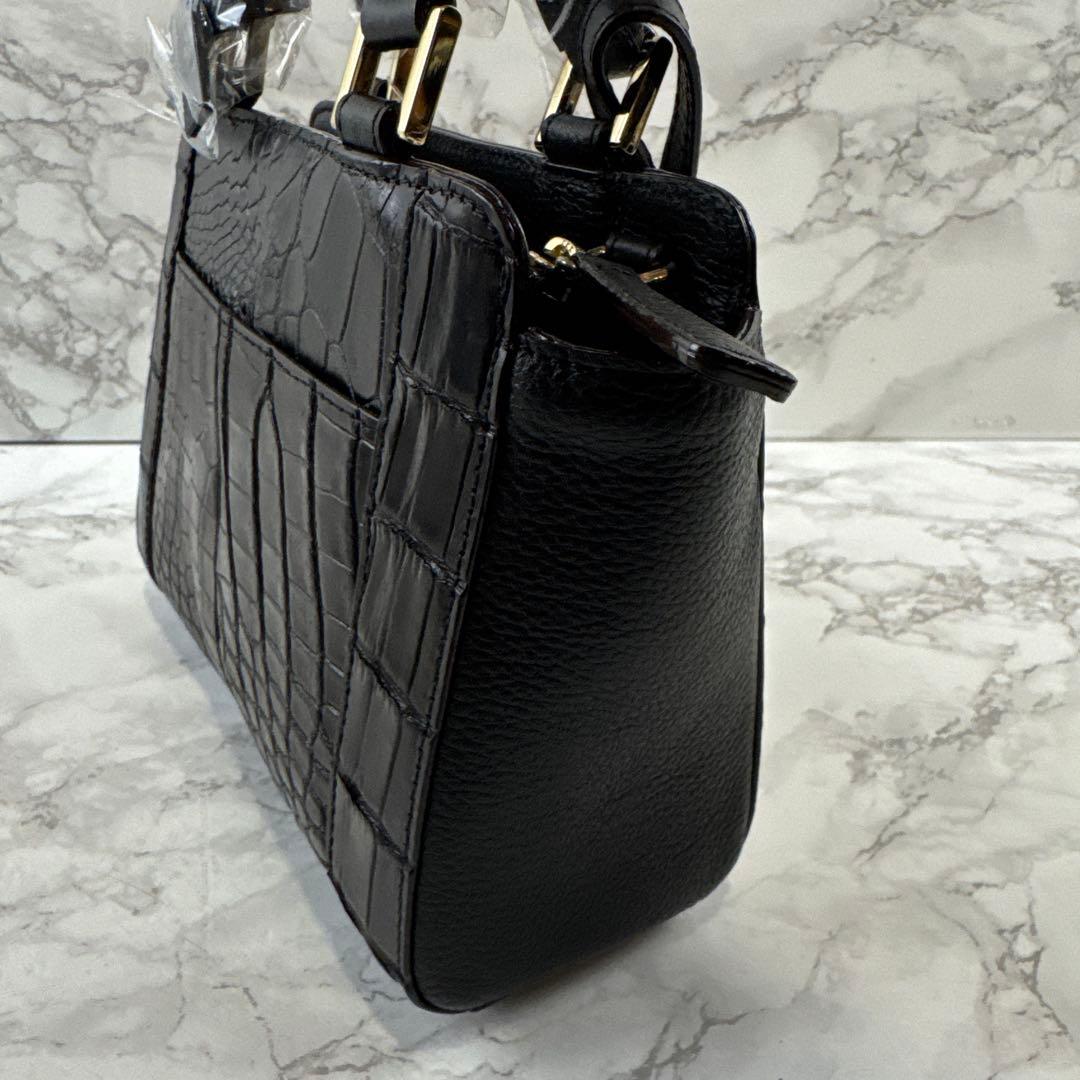 専用新品未使用 RIAMASA リアマッサ ワニ革 クロコダイルレザー ハンドバ