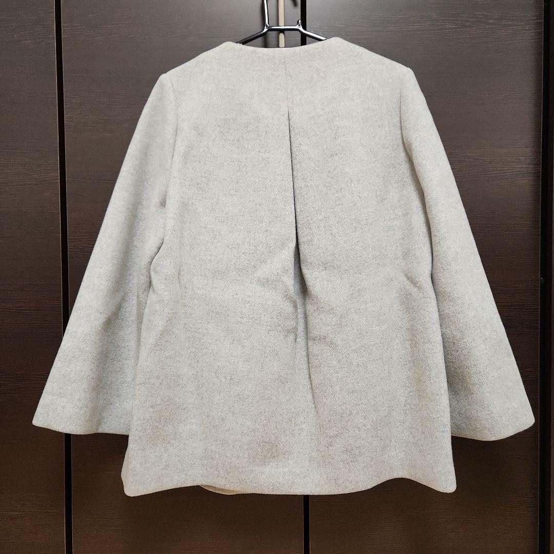 本日限定！【美品】SHIPS SUPER140キーネックショートコート ウール