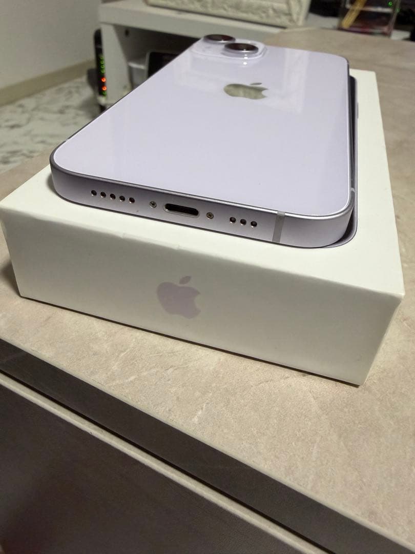 【美品】Apple iPhone 14 128GB パープル 本体