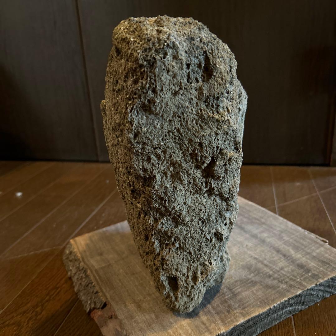 山渓鉢　雲山石　溶岩石　希少　一点モノ　苔　山野草　盆栽　多肉植物　小品盆栽