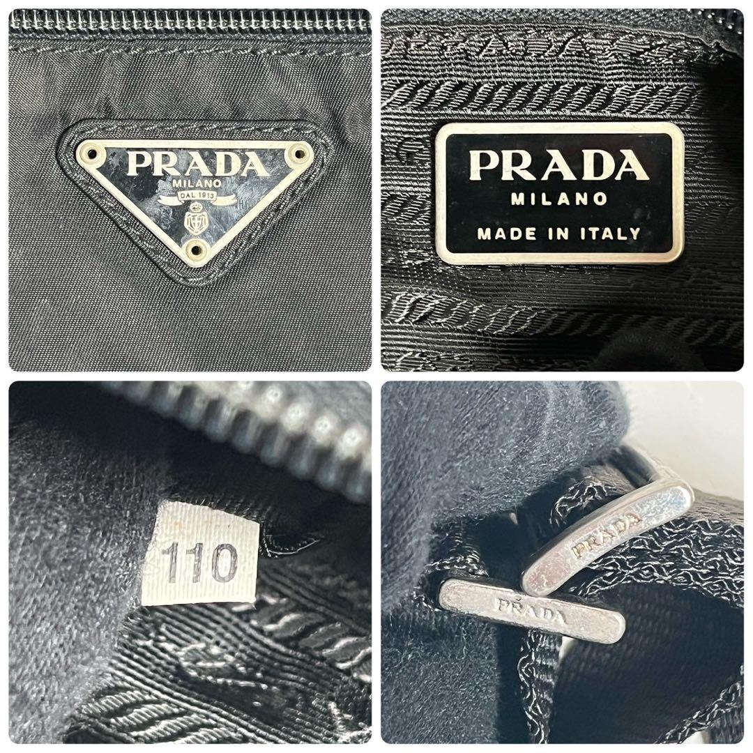 【美品】プラダ ミニ カメラバッグ ショルダーバッグ テスートナイロン 黒色