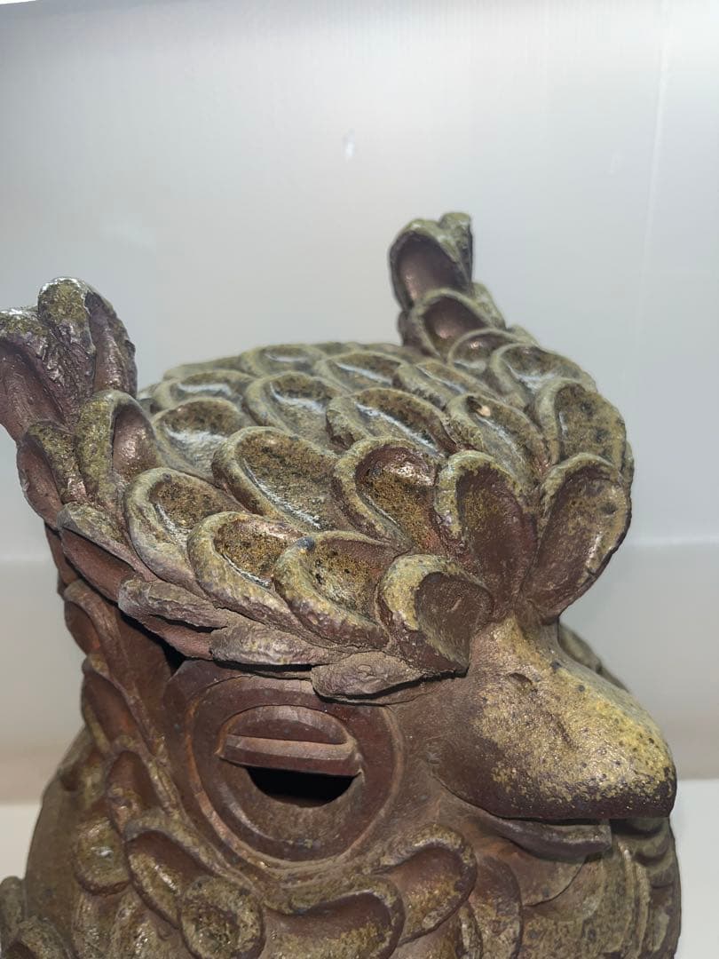 陶器 フクロウ 梟 置物 オブジェ 透かし 工芸品