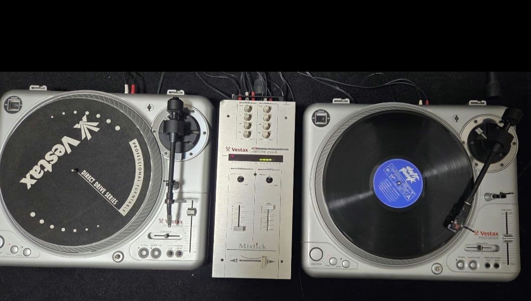 [動作品 簡易メンテ済]Vestaxターンテーブルミキサーセット 針ほぼ未使用