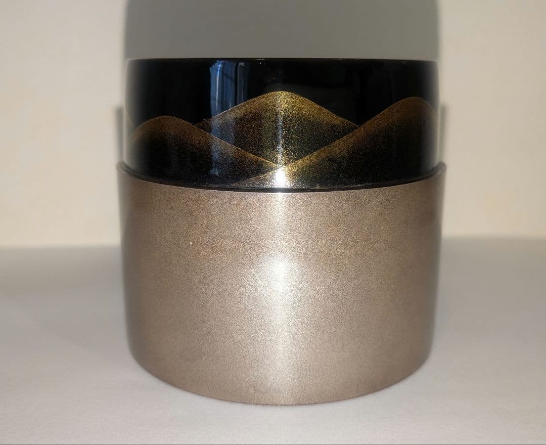 『銀粉溜二季鳥蒔絵』中次　宗廣作　茶道具　道場宗廣　茶器　棗　鴈鳥　満月