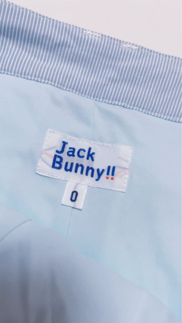 ジャックバニー ボックスプリーツスカート ストライプ 水色 ハート キュロット0