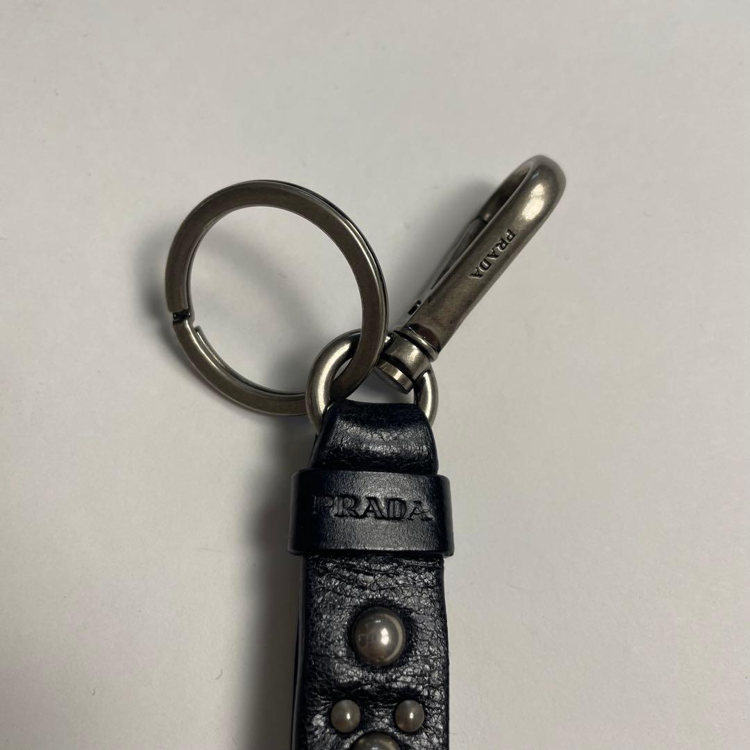 小物 1999FW PRADA studs leather key ring