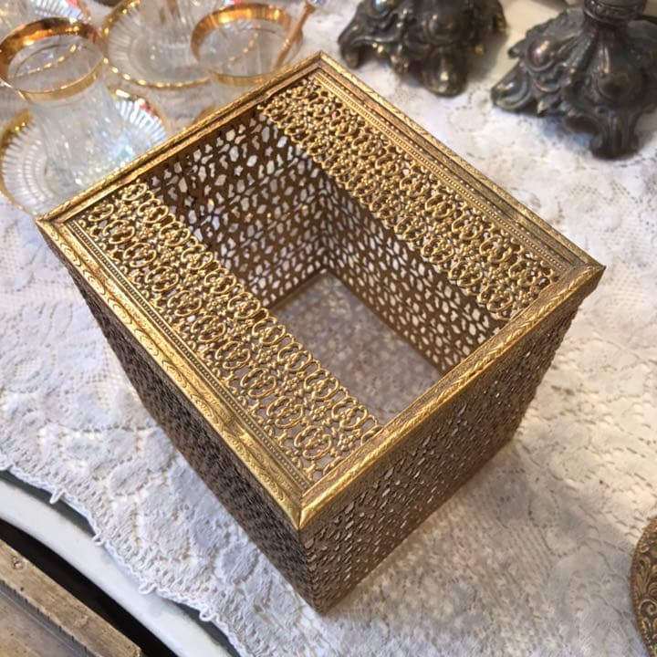 アンティーク　50's～60's ティッシュケースUSA/アールデコ店舗