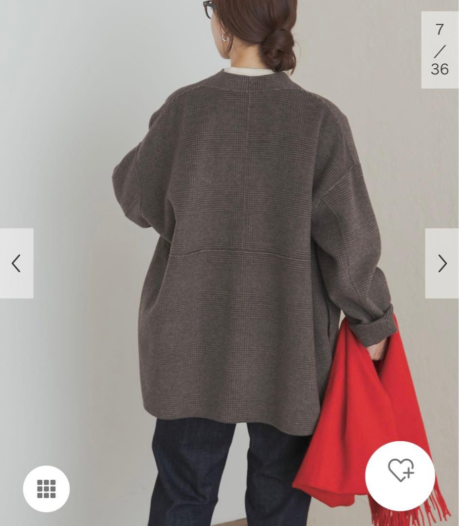 新品タグ付◉ BROWNCHECK DOORS ウールリバーミドルガウンコート