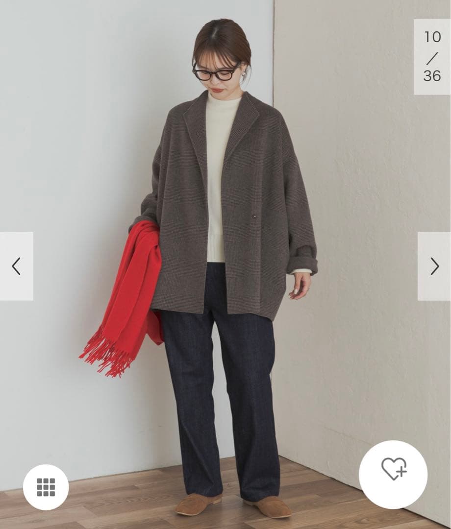 新品タグ付◉ BROWNCHECK DOORS ウールリバーミドルガウンコート