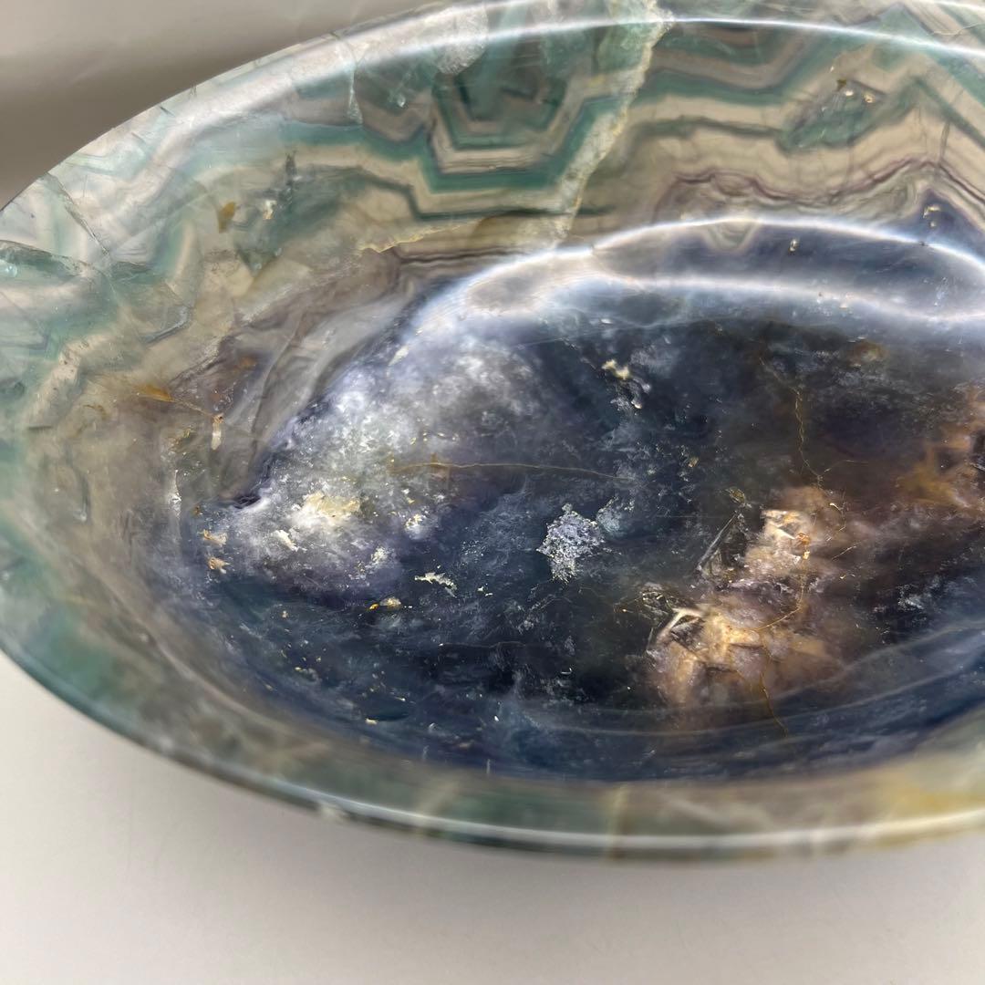（fluorite4）レア フローライト 大きなフルーツ皿お椀お皿ボウル