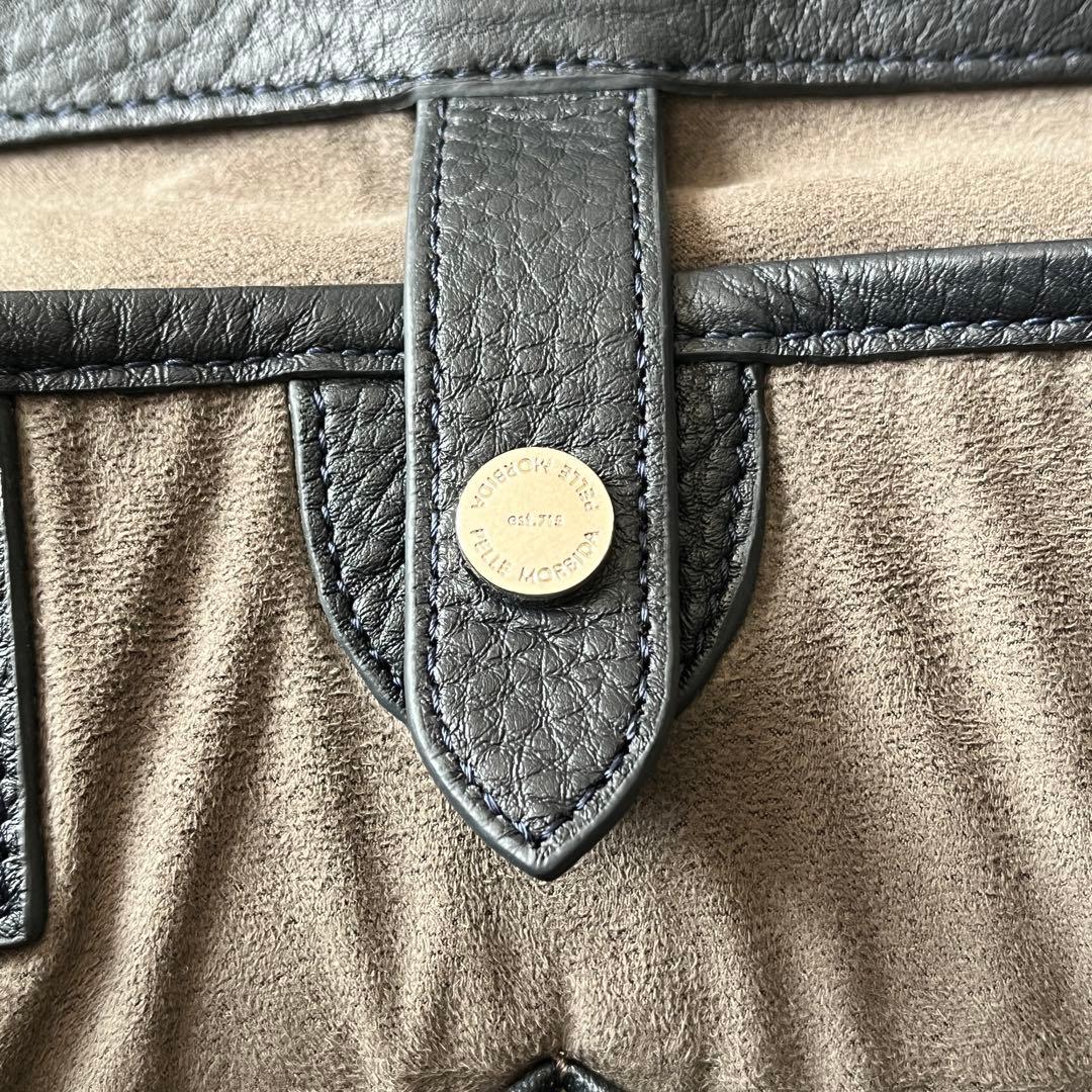 未使用級✨PELLE MORBIDA ペッレモルビダ　トートバッグ　ネイビー
