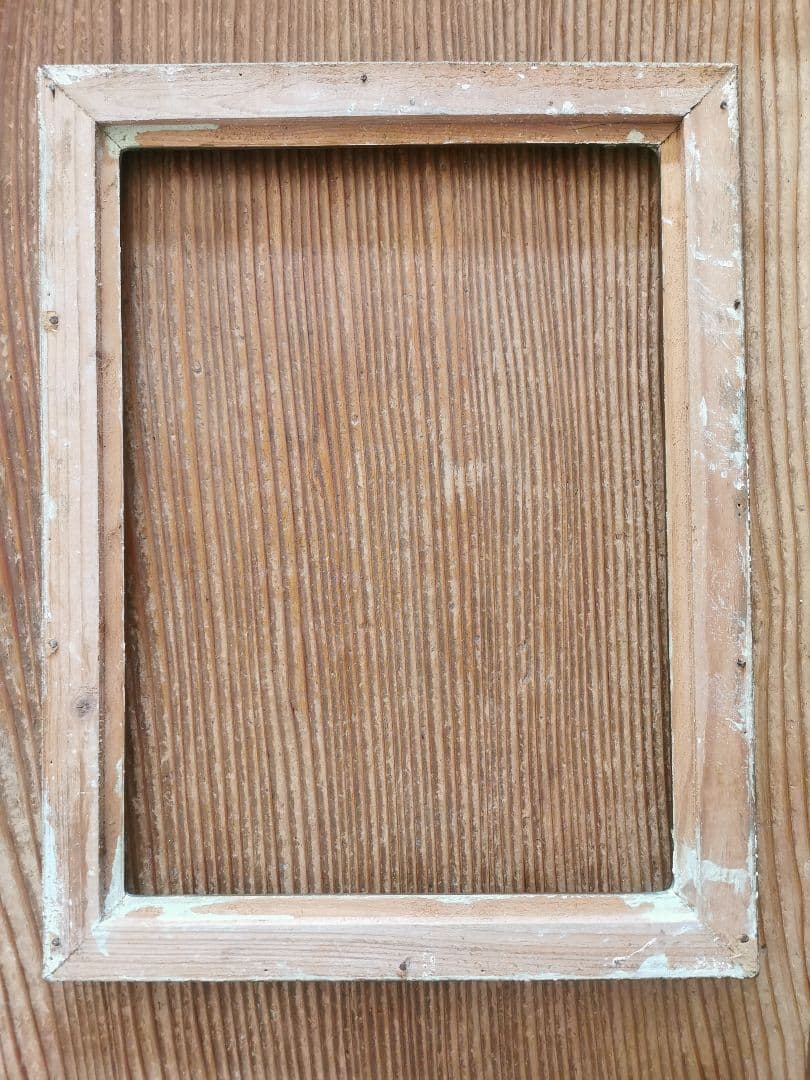 アンティーク バプテスマの聖ヨハネと羊と薔薇 ニードルポイント 手刺繍 額付