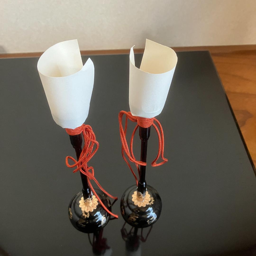 きめこみ賀茂雛　雛人形セット 親王飾り　（飾り黒台なし）