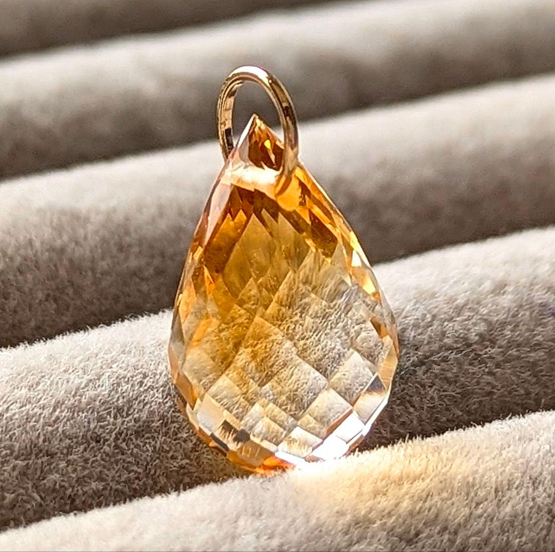 ♢miyumiyu♢K18 バイカラーシトリン 7.4ct チャーム