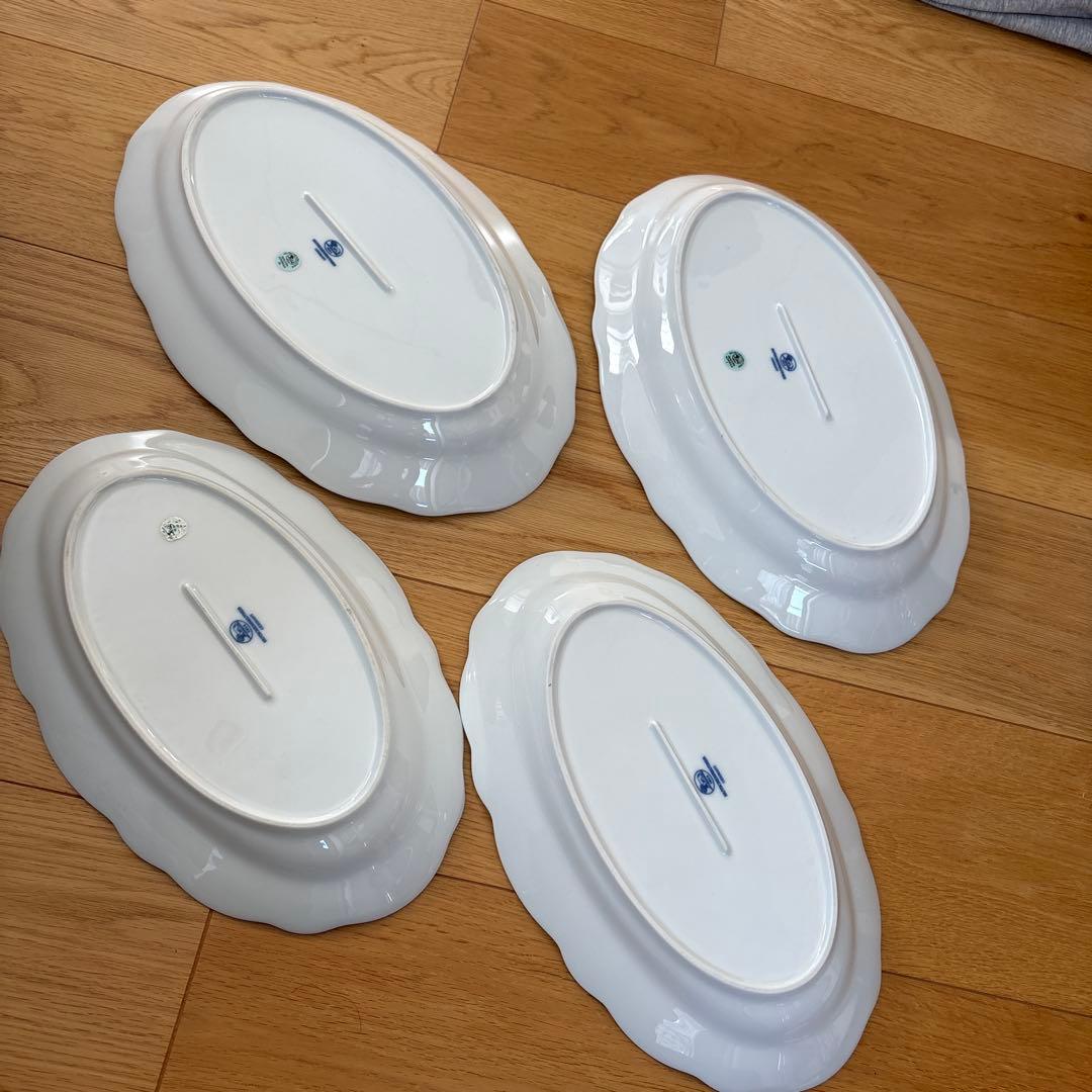 新品同様⬛︎フッチェンロイター ブルーオニオン 4枚セット オーバル⬛︎レア商品