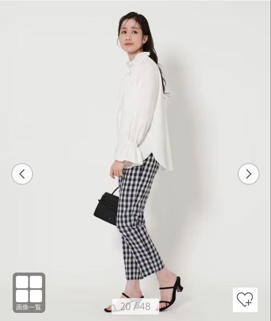 ユナイテッドアローズ　フリルカラー フレアスリーブ ブラウス