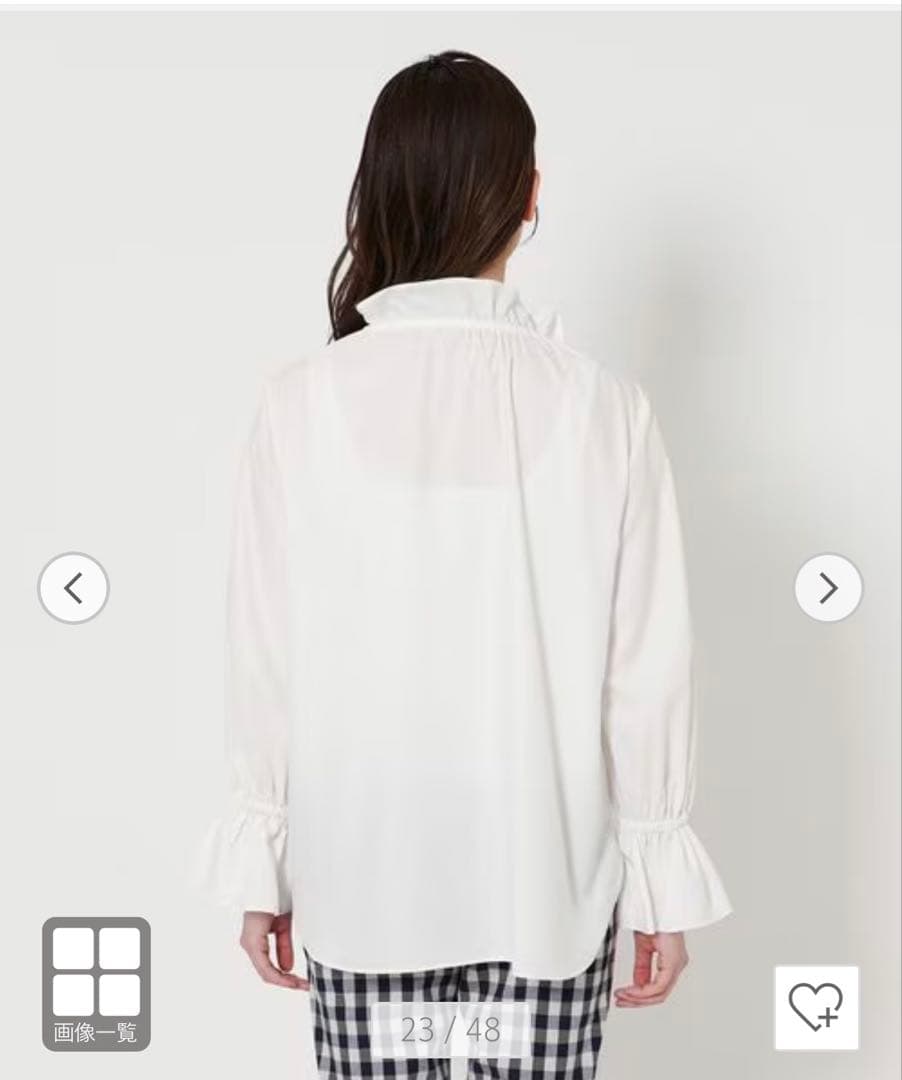 ユナイテッドアローズ　フリルカラー フレアスリーブ ブラウス