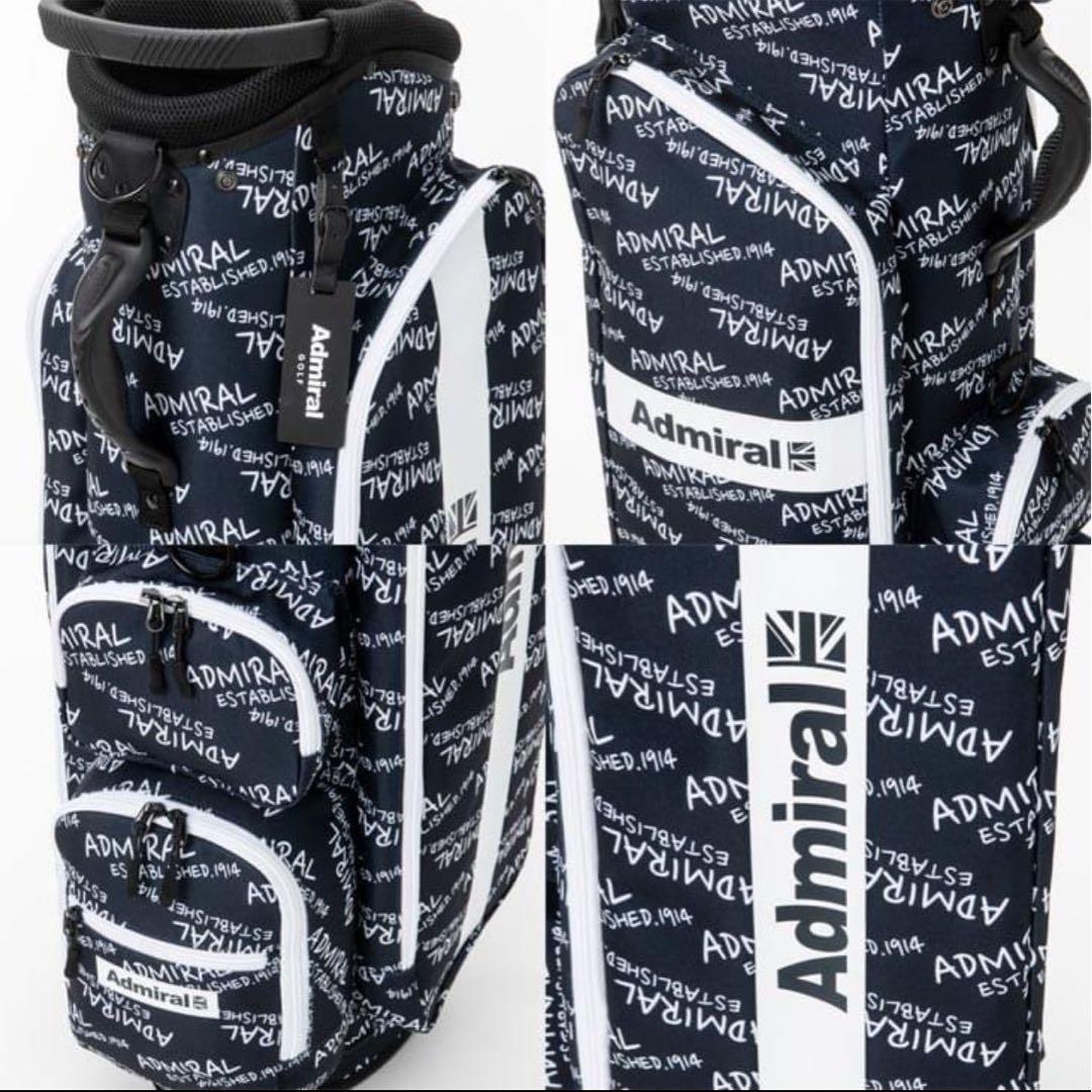 【専用】Admiral ゴルフバッグ スタンド付き ネイビー