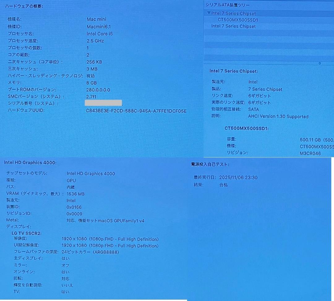 可動品♪〜Mac mini (Late 2012) /cs6 / Office