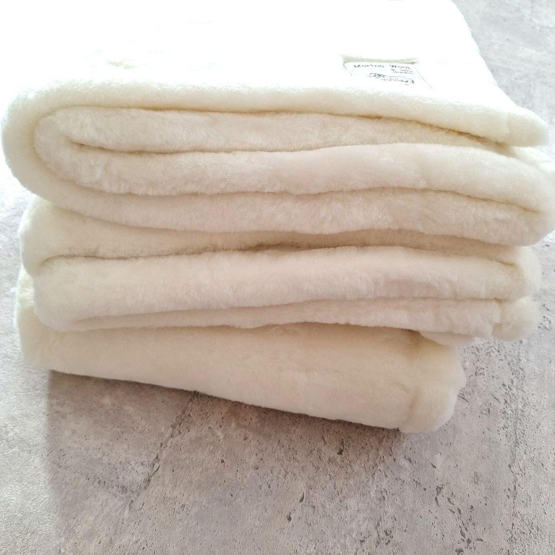 シングル メリノウール マイヤー毛布 洗える 三井毛織 国産 ナチュラルホワイト
