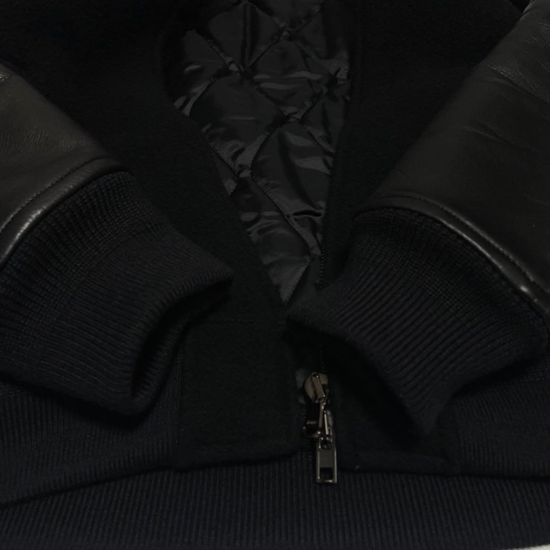 HERRINGBONE MELTON×COW HIDE JACKET