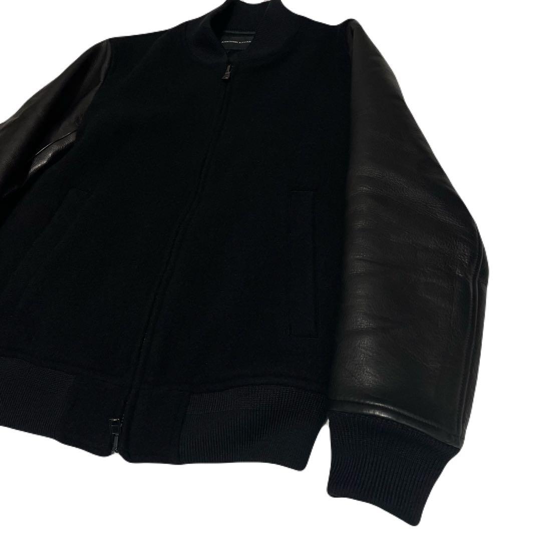 HERRINGBONE MELTON×COW HIDE JACKET