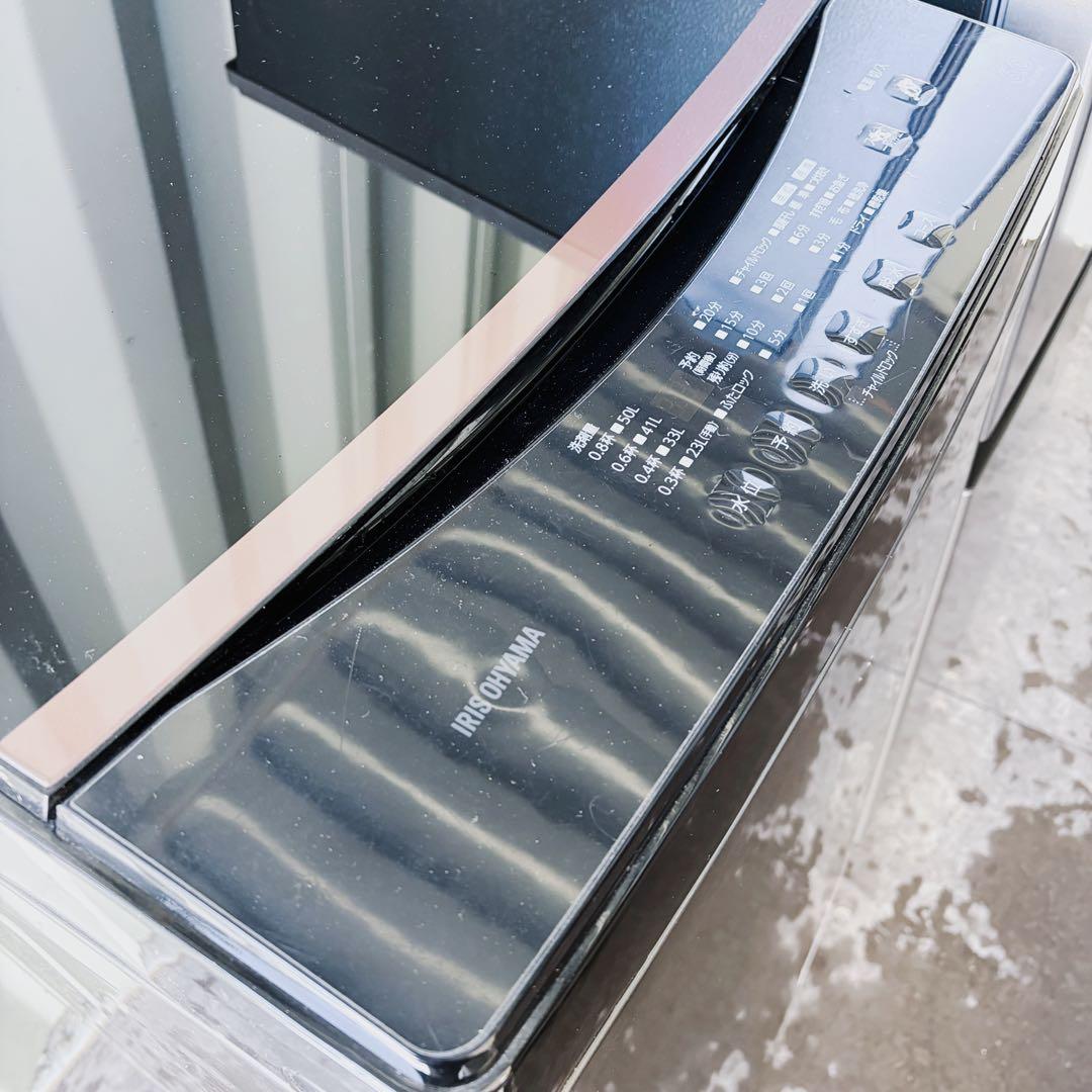 運搬取付無料！ブラック純正IRIS・AQUAおしゃれ家電4点セット！完動超美品！