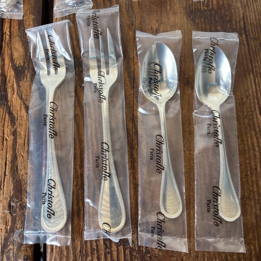 未使用品 クリストフル　テーブルナイフ　フォーク　スプーン　計8本