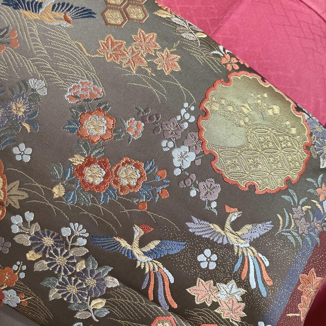 訪問着　フルセット　桧垣地紋　花丸紋　艶やか　着物　付け下げ　I6