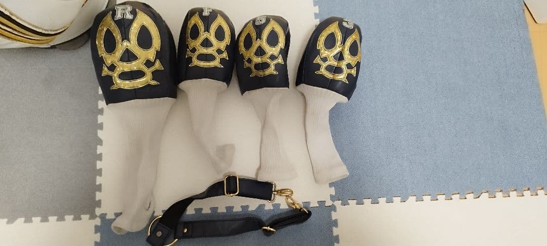 Russell ゴルフキャディバッグ ネイビー/ホワイト/ゴールド