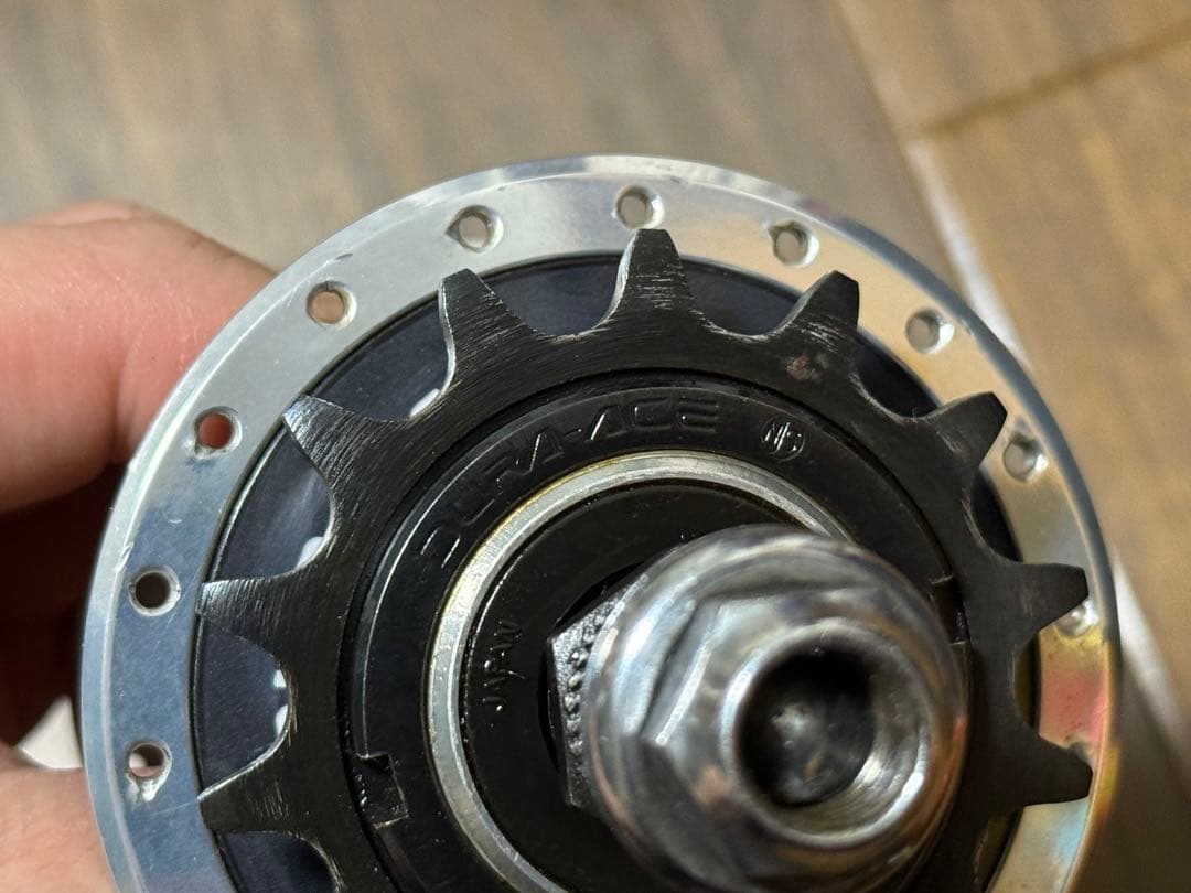DURA ACE HB-7600 前後セット　36h コグ付き　NJS 競輪