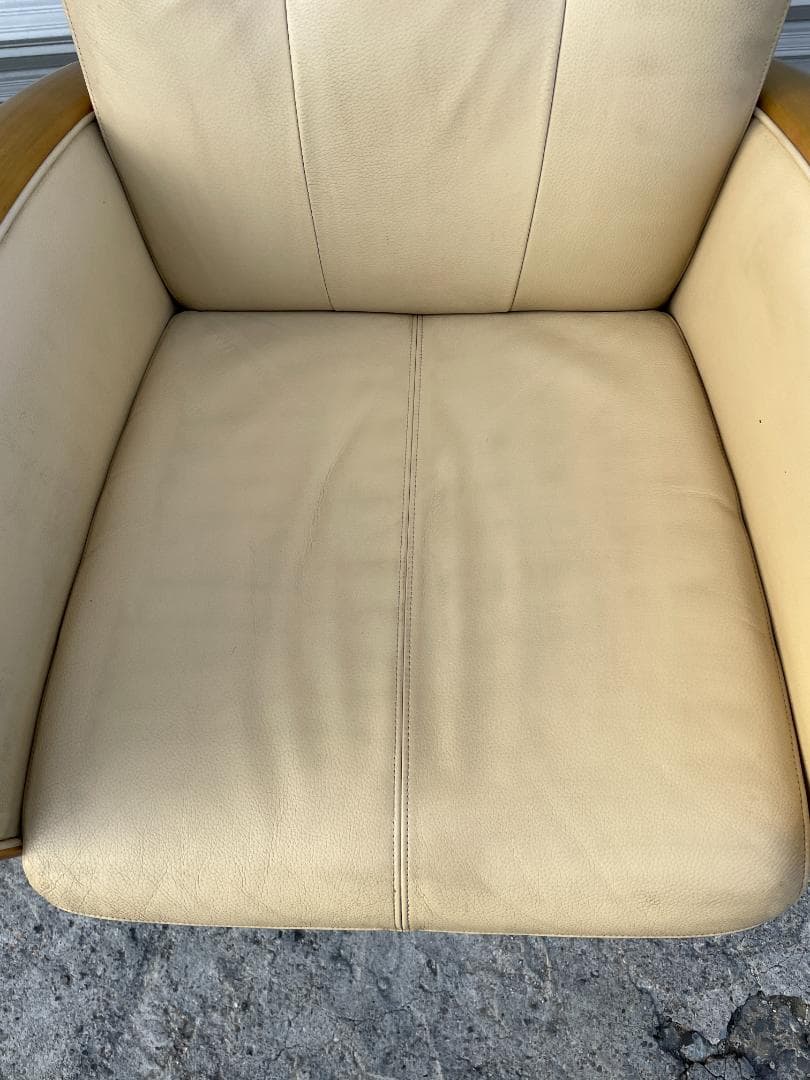 ★ カリモク ソファ リクライニング 木製アームレスト 105x70x75cm