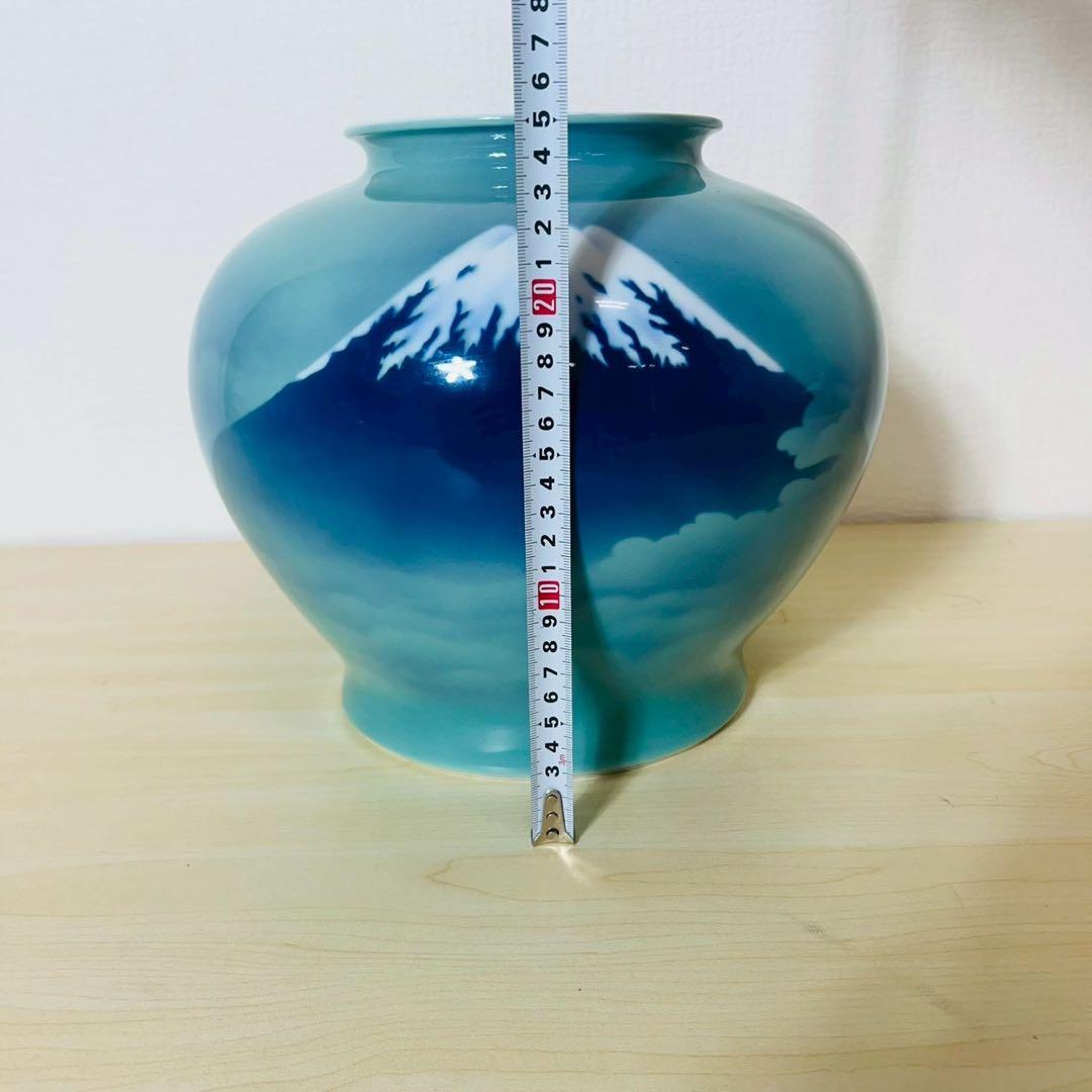 深川製磁 富士山 ふじさん 花瓶 花器 フラワーベース 金彩 有田焼 深川製