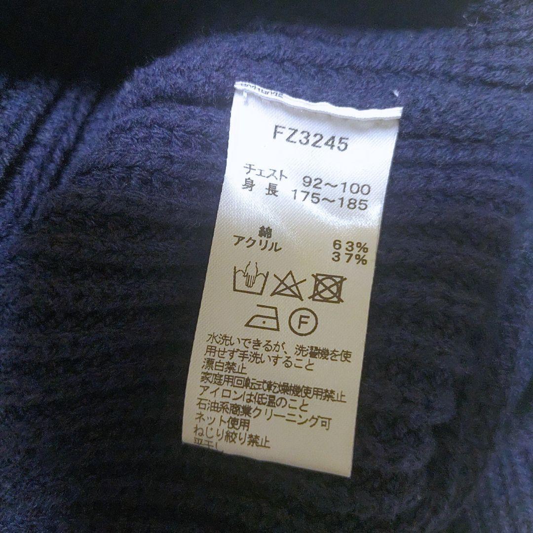 FRED PERRY × BEAMS 　別注 チルデンニット　M　ネイビー　美品