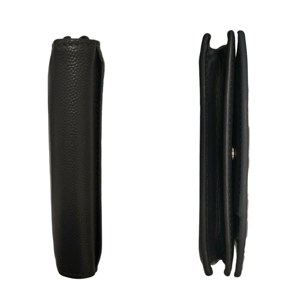 サンローラン　名刺入れ　ビジネスカードホルダー　ダークグレー　ロゴ