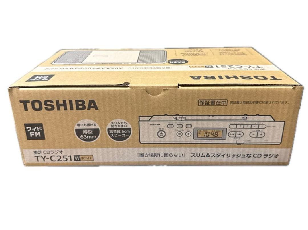 新品未使用品TOSHIBA(東芝) CDラジオ TY-C251(W縦型ワイドFM